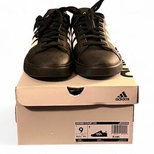 Adidas Grand Court 2.0 Black and White Sneakers